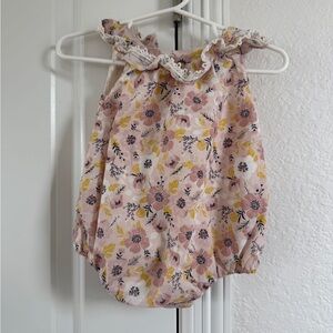 Adorable Floral Girls ruffle romper